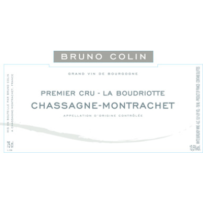 Bruno Colin Chassagne-Montrachet 1er Cru Boudriotte Blanc 2021 (6x75cl)