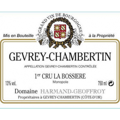 Harmand Geoffroy Gevrey Chambertin 1er Cru La Boissiere 2017 (6x75cl)