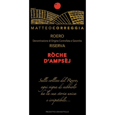 Matteo Correggia Roche d'Ampsej Roero Riserva 2017 (6x75cl)
