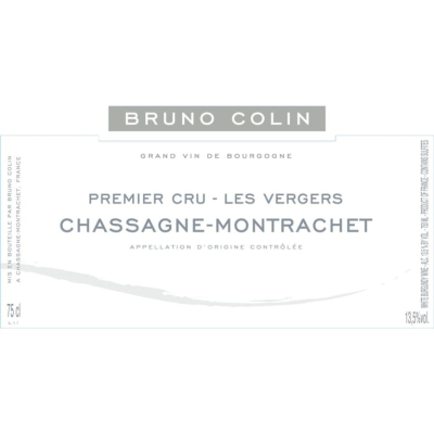 Bruno Colin Chassagne-Montrachet 1er Cru Les Vergers 2020 (3x150cl)