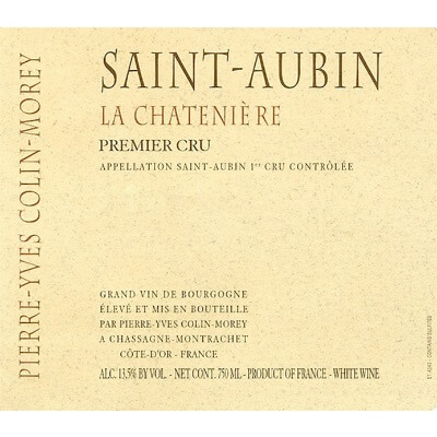Pierre-Yves Colin-Morey Saint-Aubin 1er Cru La Chateniere 2022 (6x75cl)