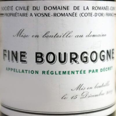 Domaine de la Romanee-Conti Fine de Bourgogne 2001 (6x75cl)