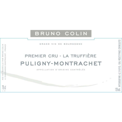 Bruno Colin Puligny-Montrachet 1er Cru La Truffiere 2020 (6x75cl)