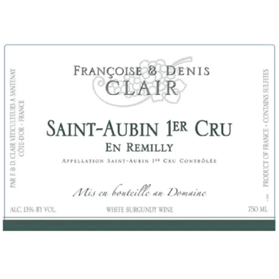 Francoise et Denis Clair Saint Aubin Remilly Blanc 2019 (1x75cl)
