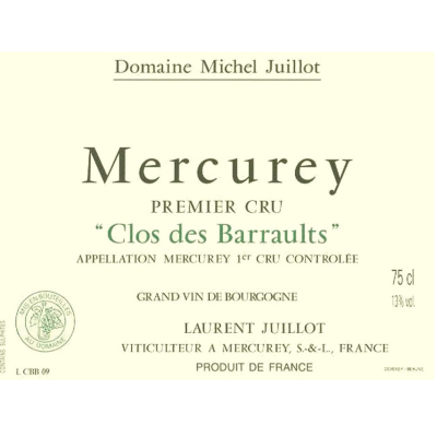 Michel Juillot Mercurey 1er Cru Barraults Rouge 2020 (6x75cl)