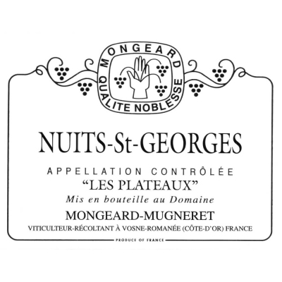 Mongeard-Mugneret Nuits-Saint-Georges Les Plateaux 2020 (6x75cl)