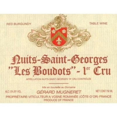 Gerard Mugneret Nuits-Saint-Georges Aux Boudots 2013 (6x75cl)
