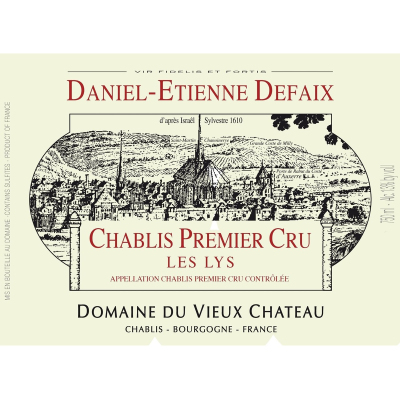 Daniel Etienne Defaix Chablis 1er Cru Lys 2010 (12x75cl)