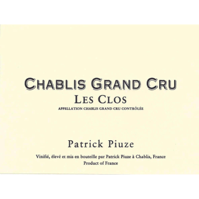 Patrick Piuze Chablis Le Clos Grand Cru 2022 (12x75cl)