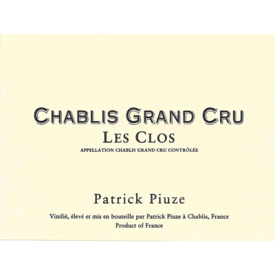 Patrick Piuze Chablis Le Clos Grand Cru 2016 (3x75cl)