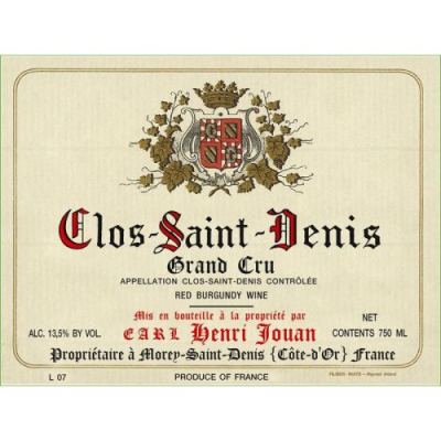 Henri Jouan Clos Saint-Denis Grand Cru Vv 2014 (1x75cl)