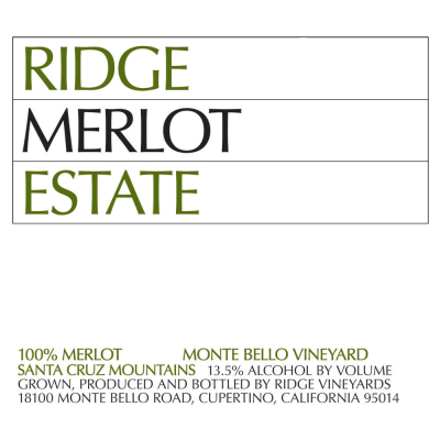 Ridge Estate Merlot 2014 (1x75cl)