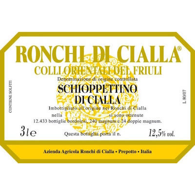 Ronchi di Cialla Colli Orientali Del Friuli Schioppettino di Cialla 2015 (6x75cl)