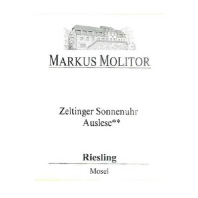 Markus Molitor Zeltinger Sonnenuhr Riesling Auslese 2* 2017 (1x75cl)