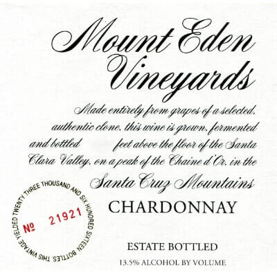 Mount Eden Vineyards Chardonnay Estate 2017 (1x75cl)