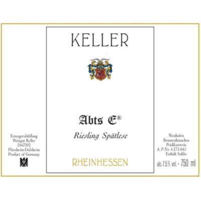 Keller Westhofener Brunnenhauschen Abtserde Riesling Spatlese 2017 (6x75cl)
