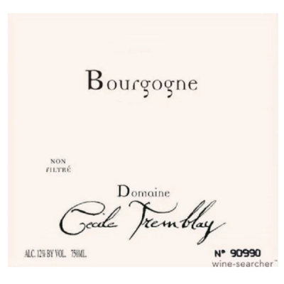 Cecile Tremblay Bourgogne Rouge 2012 (6x75cl)