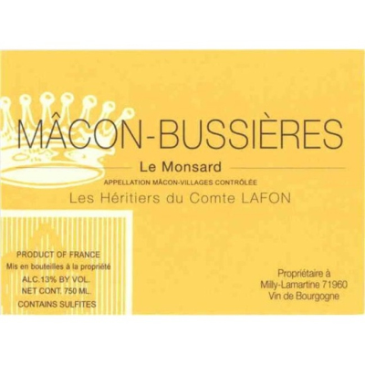 Heritiers Comte Lafon Macon Bussieres Monsard 2022 (12x75cl)