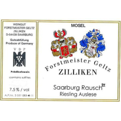 Forstmeister Geltz Zilliken Saarburger Rausch Riesling Auslese Versteigerung 2014 (6x75cl)