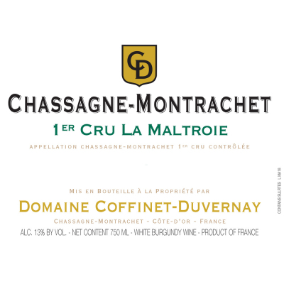 Coffinet-Duvernay Chassagne-Montrachet 1er Cru La Maltroie Blanc 2021 (6x75cl)