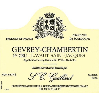 Guillard Gevrey-Chambertin 1er Cru Lavaut Saint-Jacques 2020 (6x75cl)