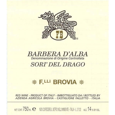 Brovia Barbera d'Alba Sori del Drago 2020 (6x75cl)