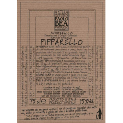 Paolo Bea Montefalco Rosso Riserva Pipparello 2015 (6x75cl)