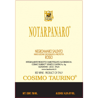 Taurino Notarpanaro Salento 2011 (6x75cl)
