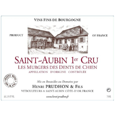 Henri Prudhon Saint Aubin 1er Cru Les Murgers des Dents de Chien 2018 (1x75cl)