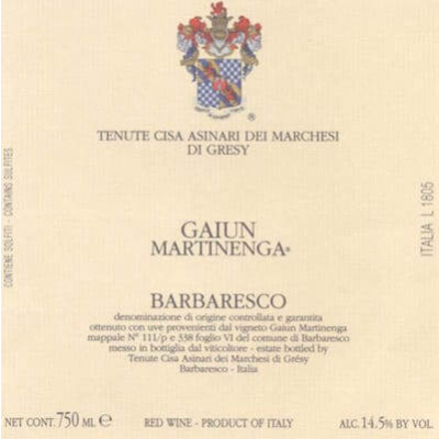 Marchesi di Gresy Barbaresco Gaiun Martinenga 2018 (6x75cl)