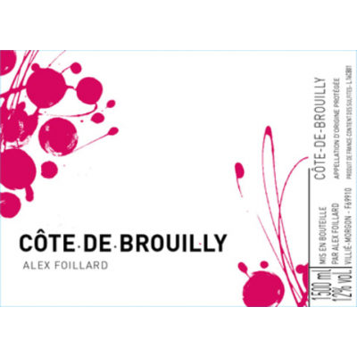 Alex Foillard Cote de Brouilly 2018 (6x75cl)