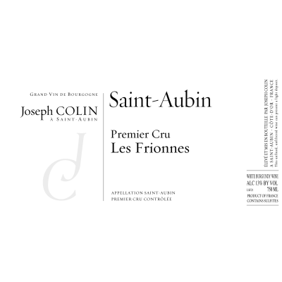 Joseph Colin Saint Aubin 1er Cru Les Frionnes 2022 (6x75cl)