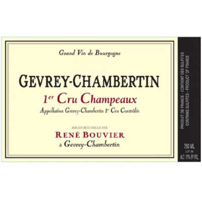 Rene Bouvier Gevrey Chambertin 1er Cru Champeaux 2016 (6x75cl)