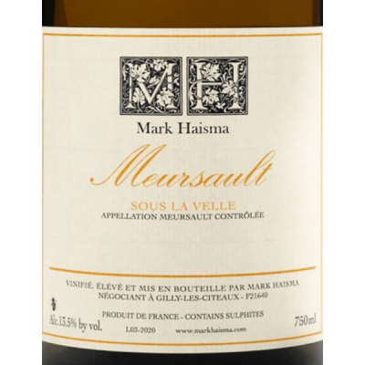 Mark Haisma Meursault Sous la Velle 2018 (1x75cl)