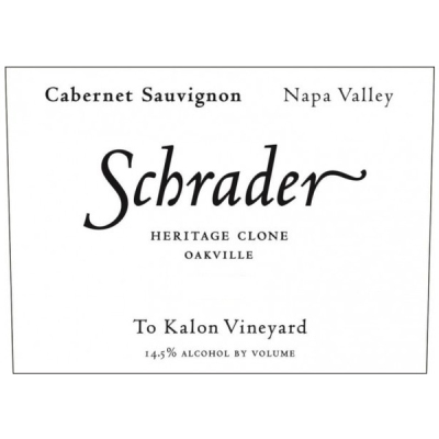 Schrader Oakville Heritage Clone To Kalon Vineyard Cabernet Sauvignon 2018 (6x75cl)