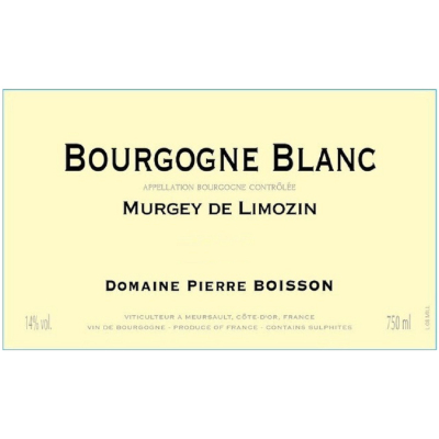 Pierre Boisson Bourgogne Blanc Murgey de Limozin 2019 (6x75cl)