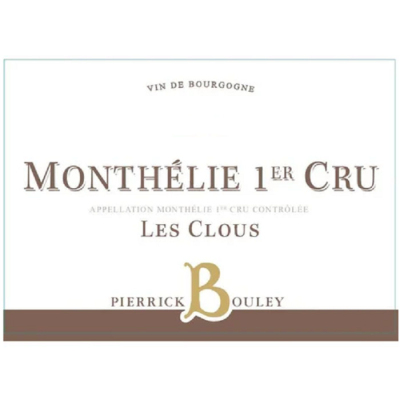 Pierrick Bouley Monthelie 1er Cru Les Clous 2022 (6x75cl)