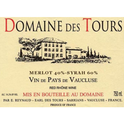 Domaine des Tours Merlot Syrah Vaucluse 2006 (4x75cl)