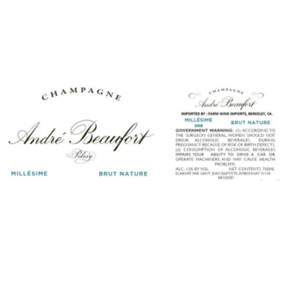 Andre Beaufort Polisy Brut Millesime 2017 (6x75cl)