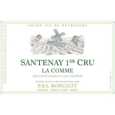Pascal & Laurent Borgeot Santenay 1er Cru La Comme 2022 (6x75cl)