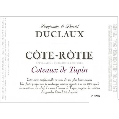 Duclaux Cote Rotie Coteaux de Tupin 2019 (3x75cl)