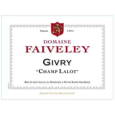 Faiveley Givry Le Champ Lalot Rouge 2022 (6x75cl)