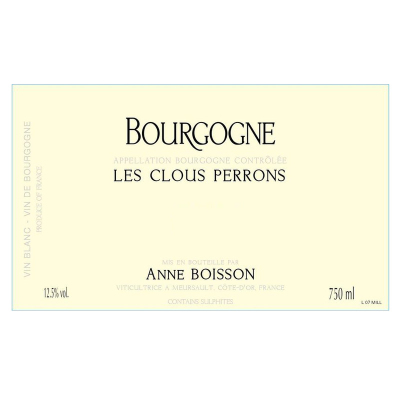 Anne Boisson Bourgogne Blanc Les Clous Perrons 2021 (12x75cl)