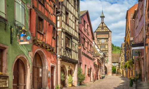Riquewihr is a charming village in Alsace known for its Grand Cru vineyards.