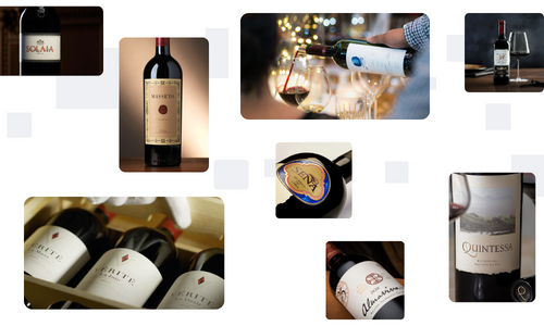 The primary image for the Global Icons 2023 campaign showcases wine images of the upcoming releases.