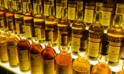 Whisky bottles