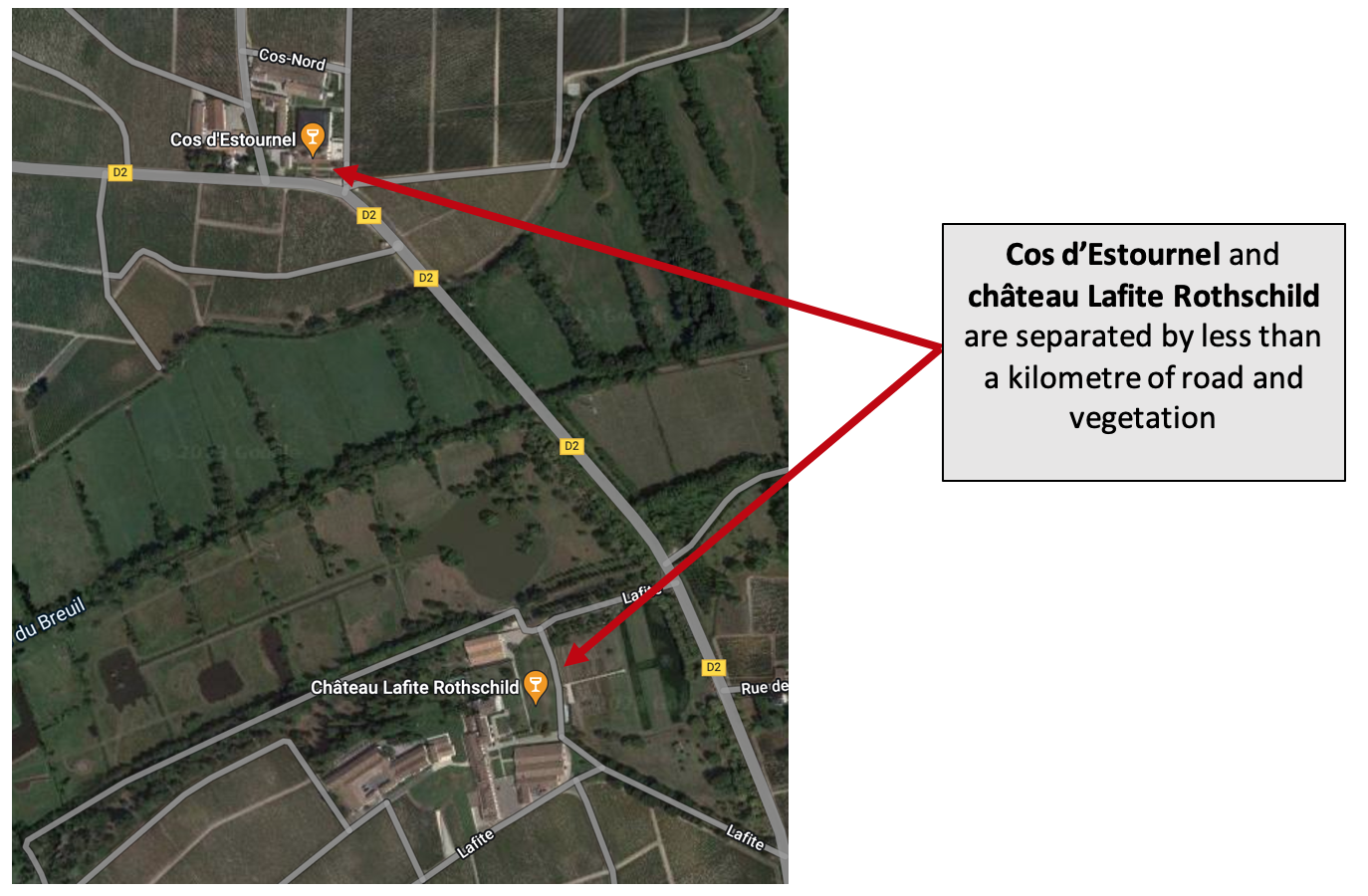 Proximity to Lafite Rothschild